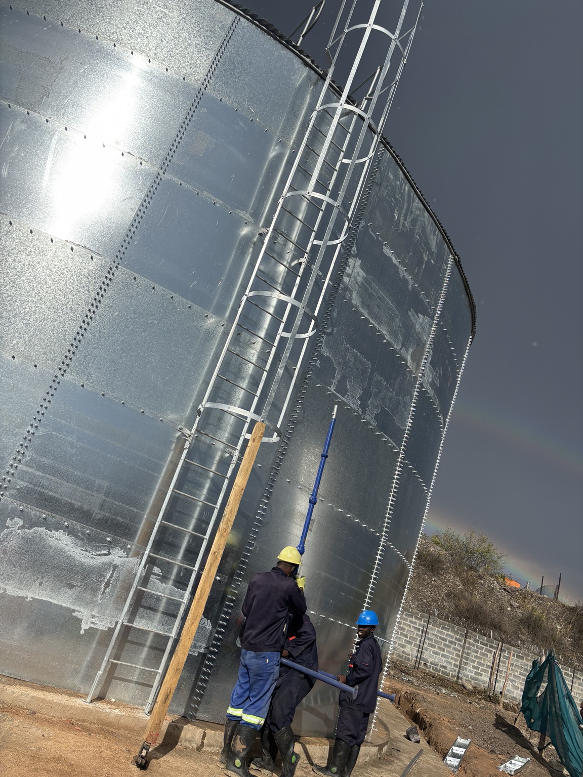 Tank access steelwork